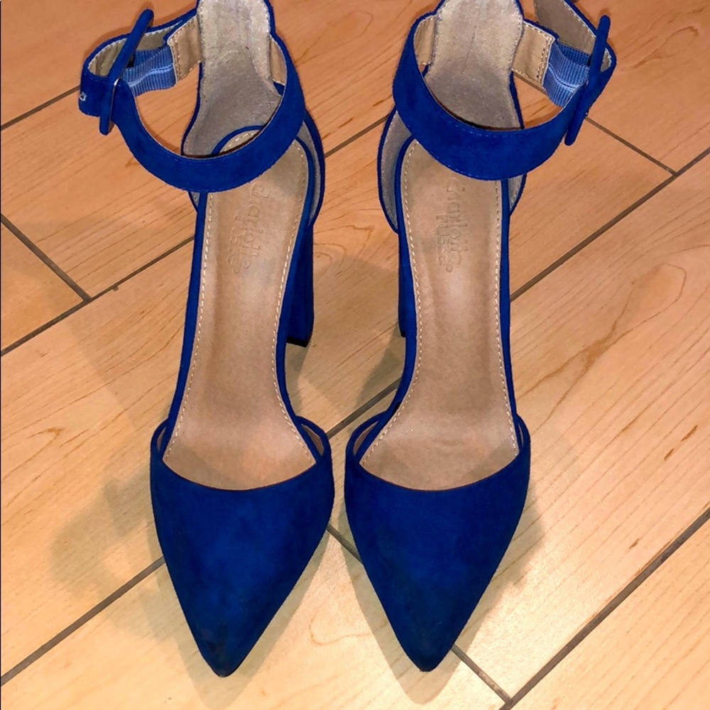 Royal Blue Suede Heels